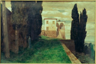 Italian Villa in Spring by Arnold Böcklin
